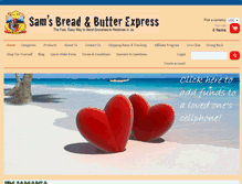 Tablet Screenshot of breadandbutterexpress.com